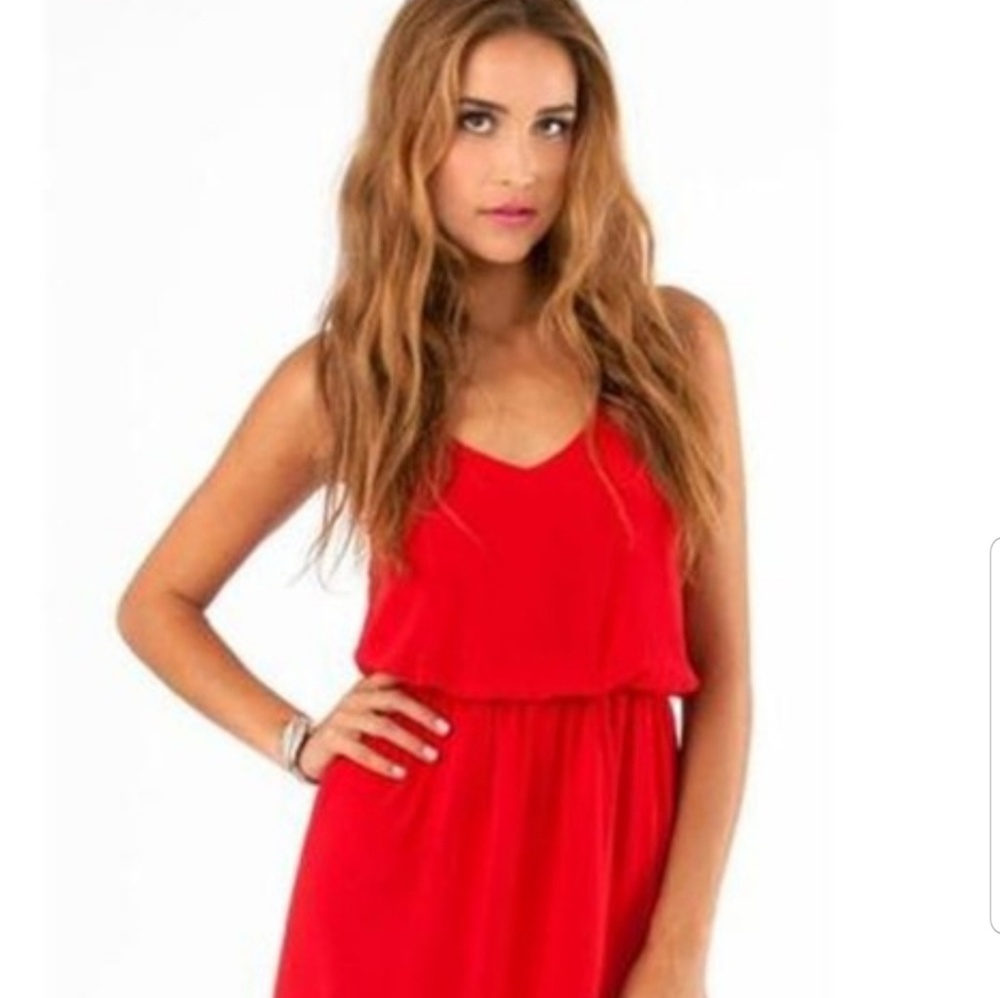 TOBI RED DRESS - Picture 1 of 5